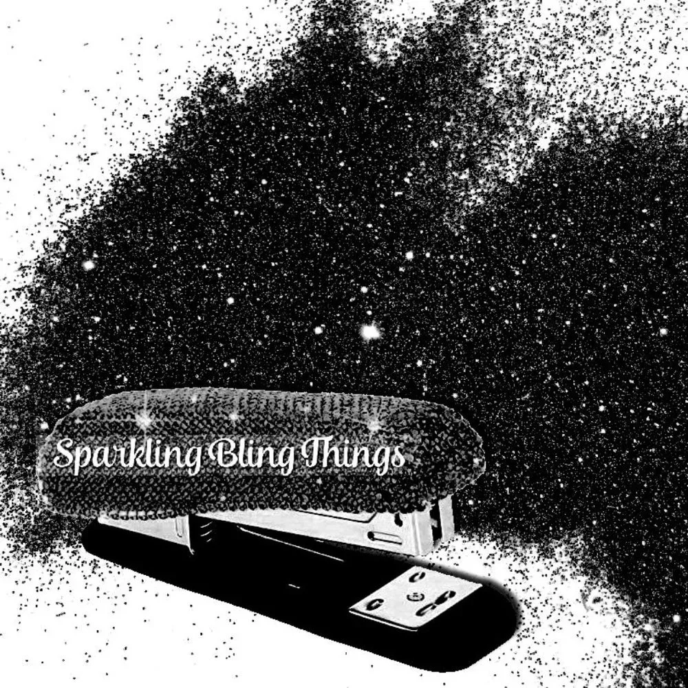 NEW Sparkling Bling Swarovski Crystal Rhinestone Desk Set: Black +Gift! - Picture 3 of 16